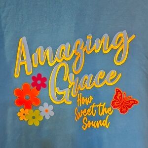 Gildan  Blue T-Shirt with Amazing Grace Design
